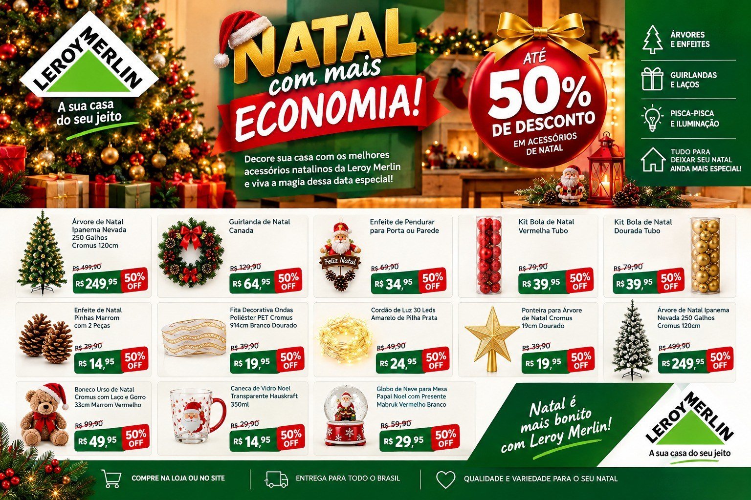 Catálogo promocional de Natal enviado como referência
